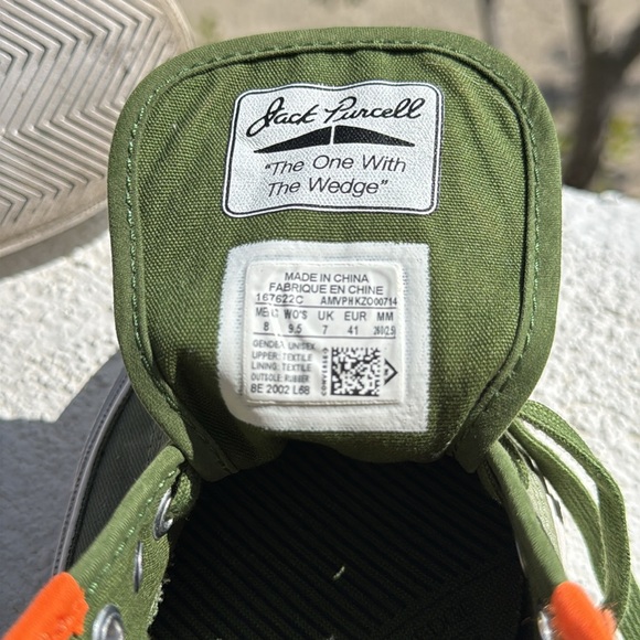 Converse Jack Purcell Low Street Green Sneakers Women’s Sz 9.5 Men’s 8 Sneakers - Picture 5 of 8